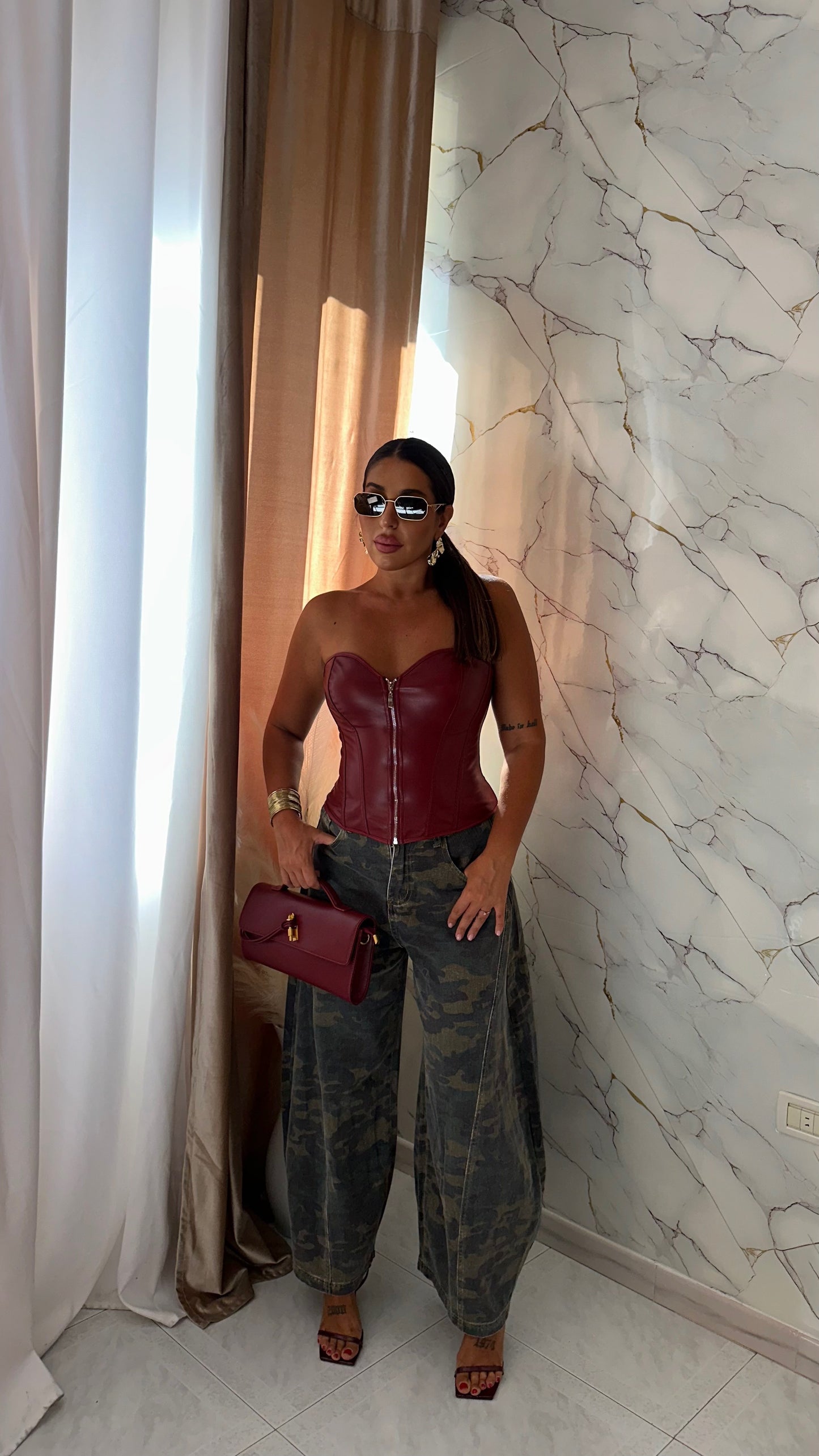 JEANS BAGGY BALLON MIMETICO