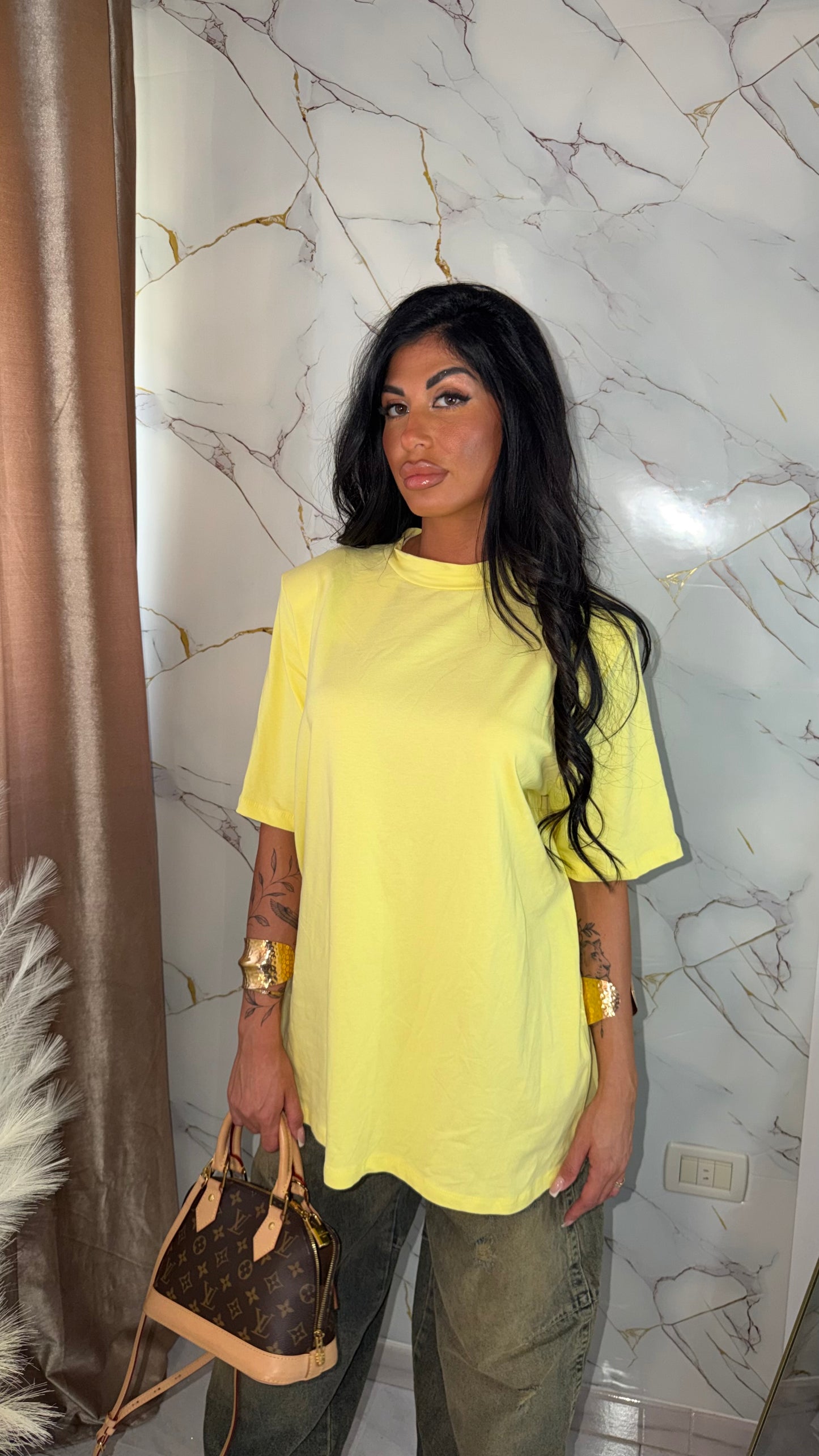 T-SHIRT LONG SLEEWE YELLOW