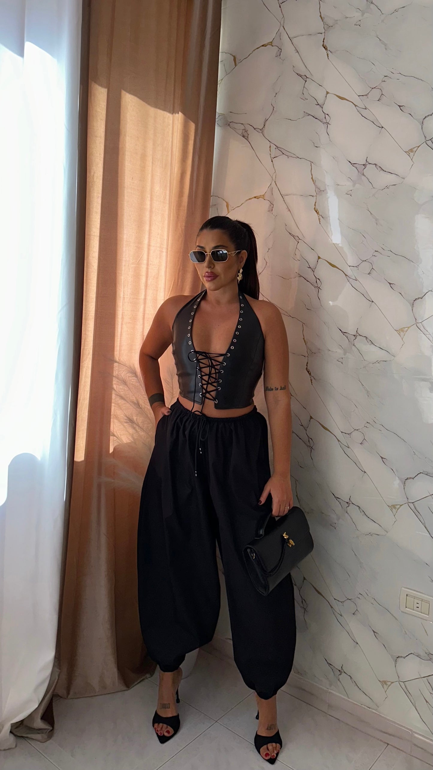 PANTALONI BALLON OVER BLACK