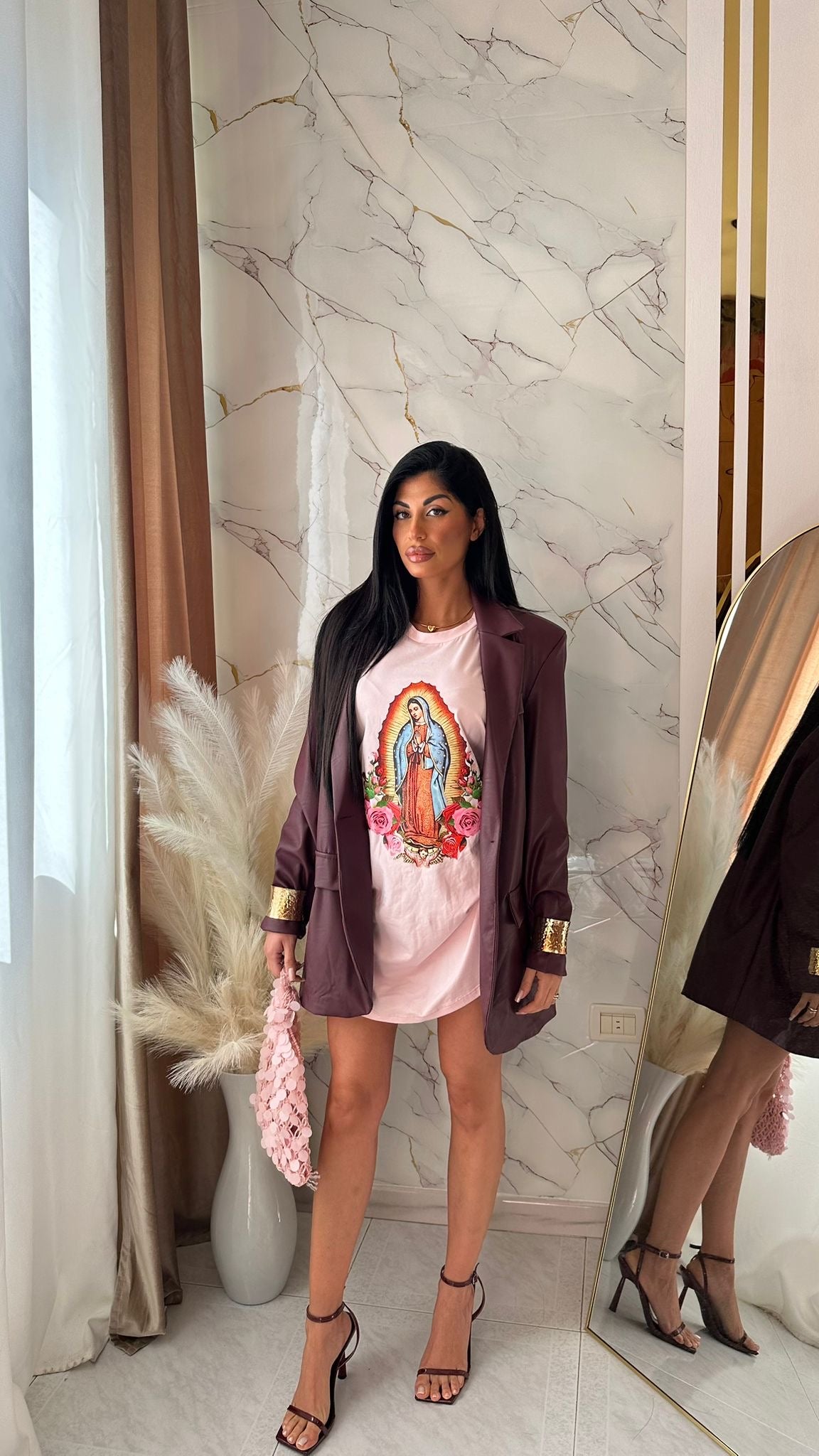 MAGLIA OVER SACRA PINK