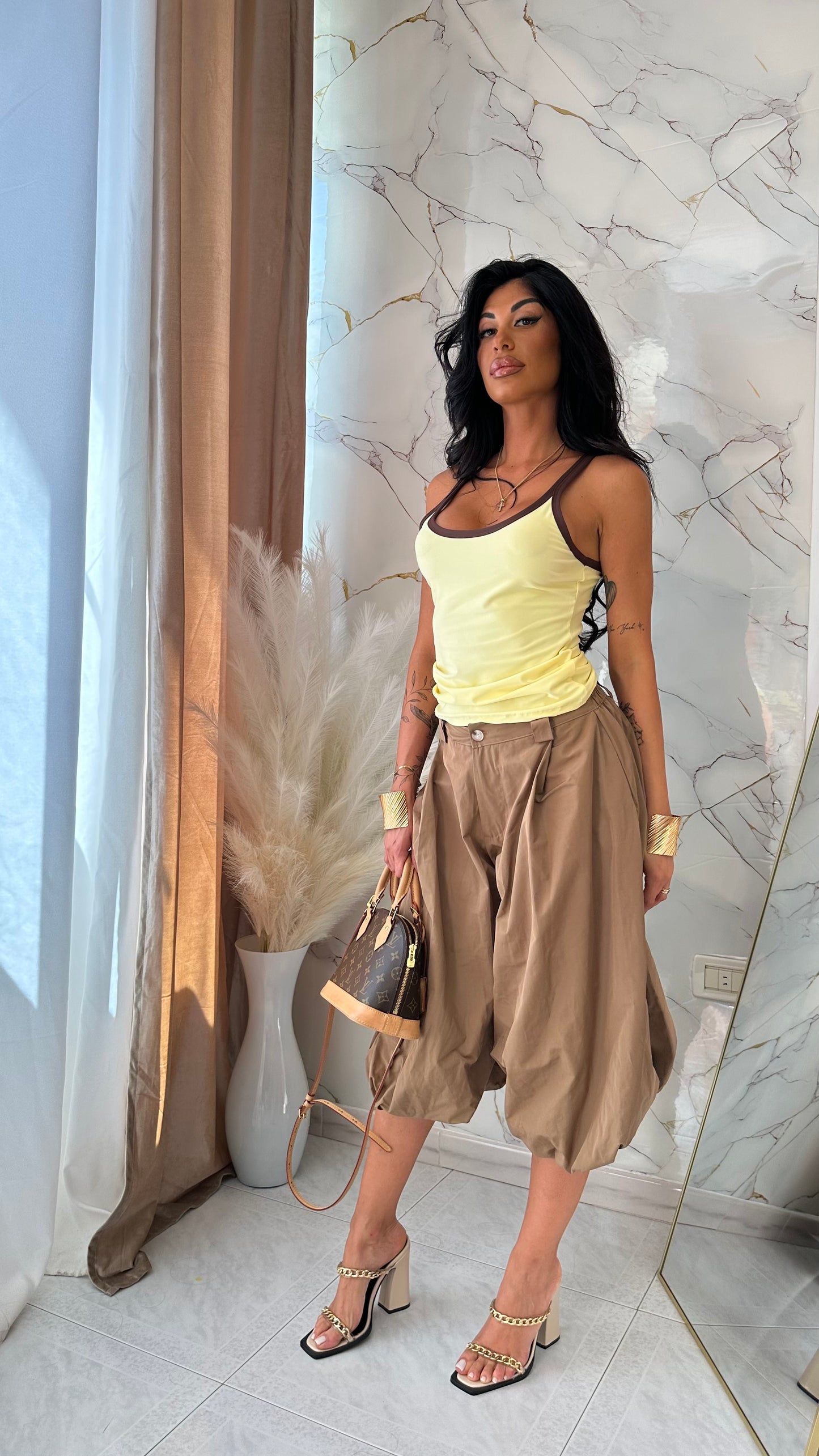 BERMUDA BALLON JUSTWEST BEIGE