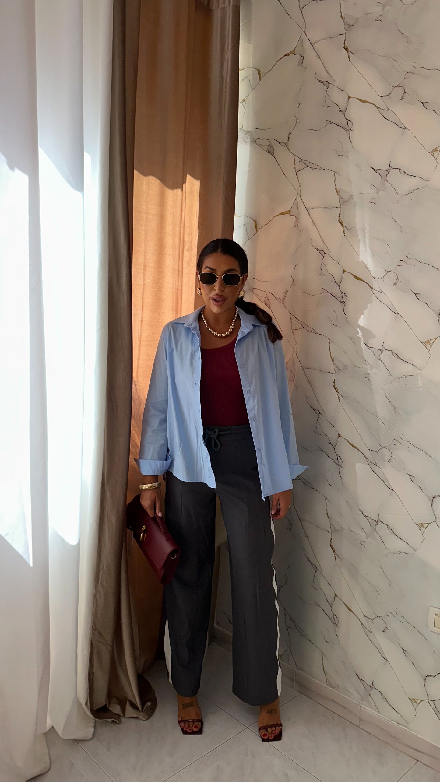 CAMICIA OFFICE AZZURRA