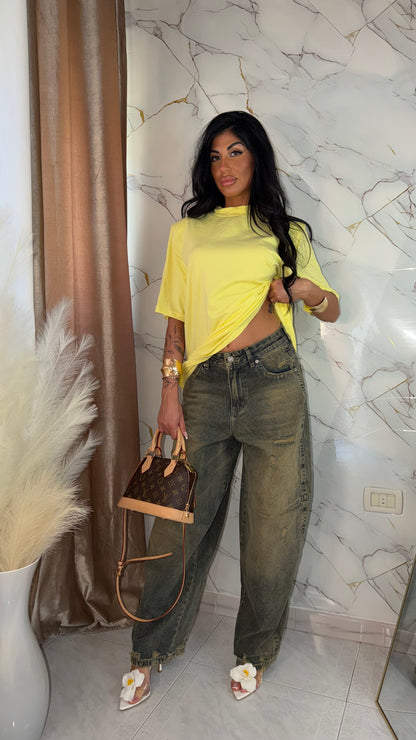 T-SHIRT LONG SLEEWE YELLOW