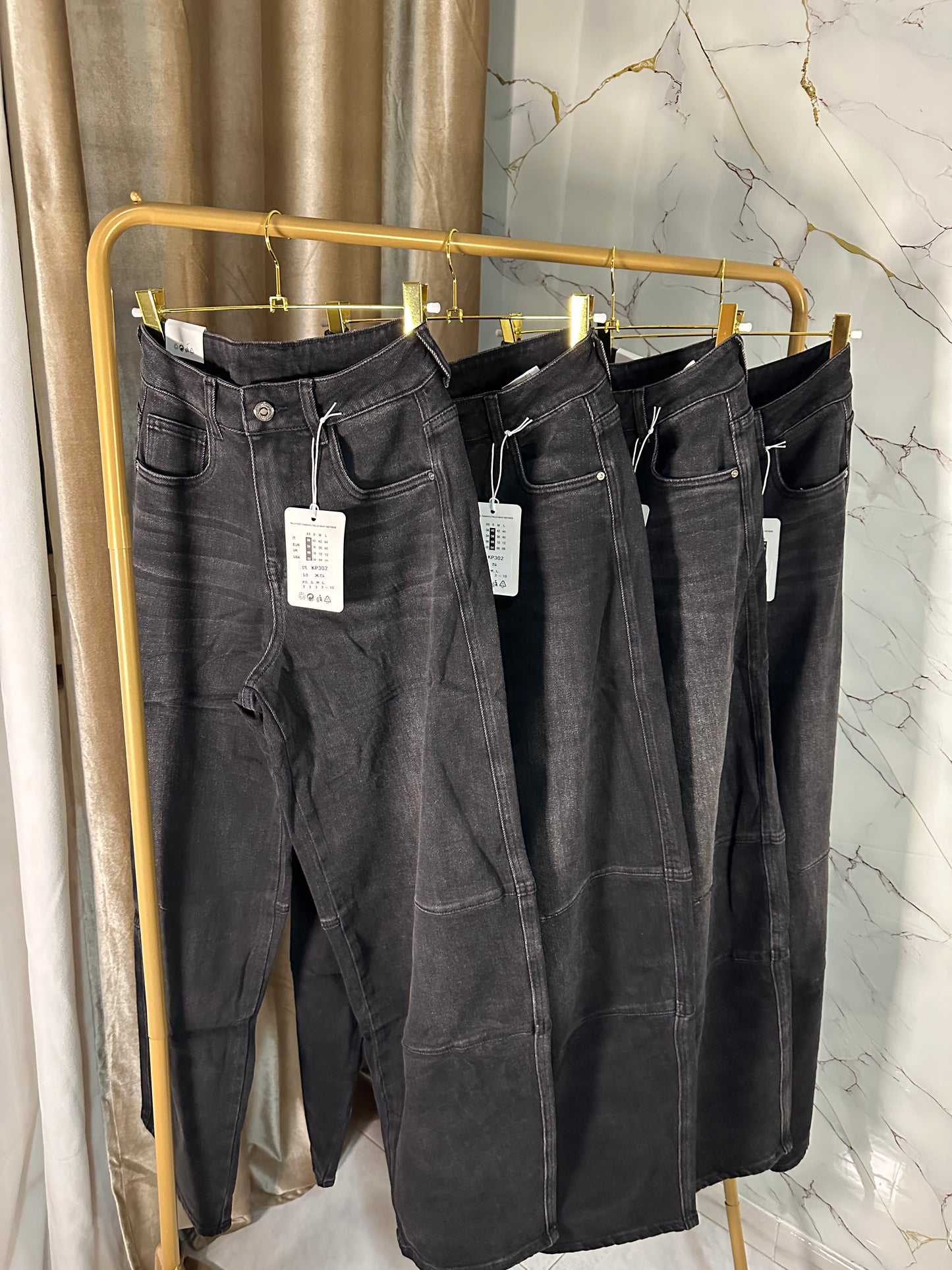 JEANS BAGGY BALLON BLACK