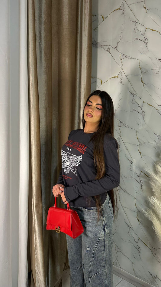 T-SHIRT BIKERS GREY CON SPALLINE