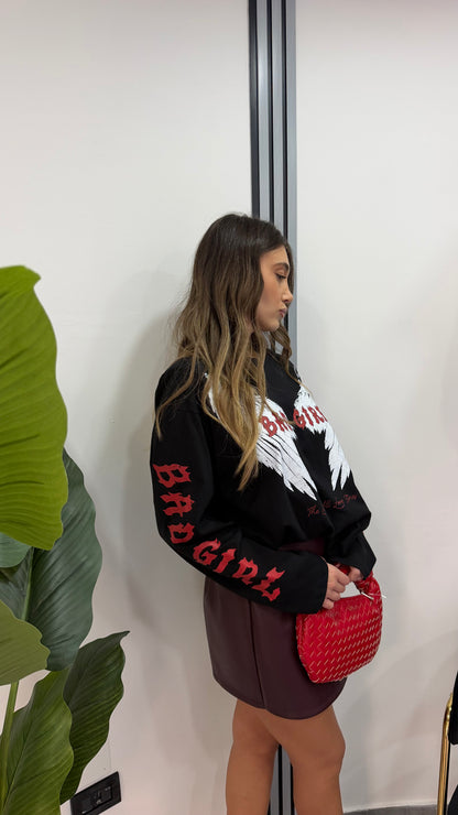 LONG SLEEWE BAD GIRL BLACK