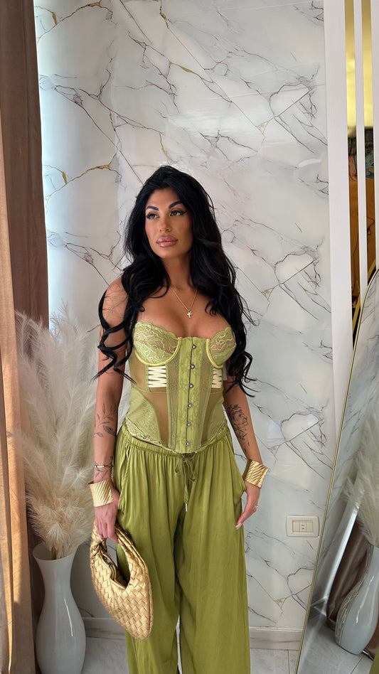 BUSTIER PIZZO OLIVE