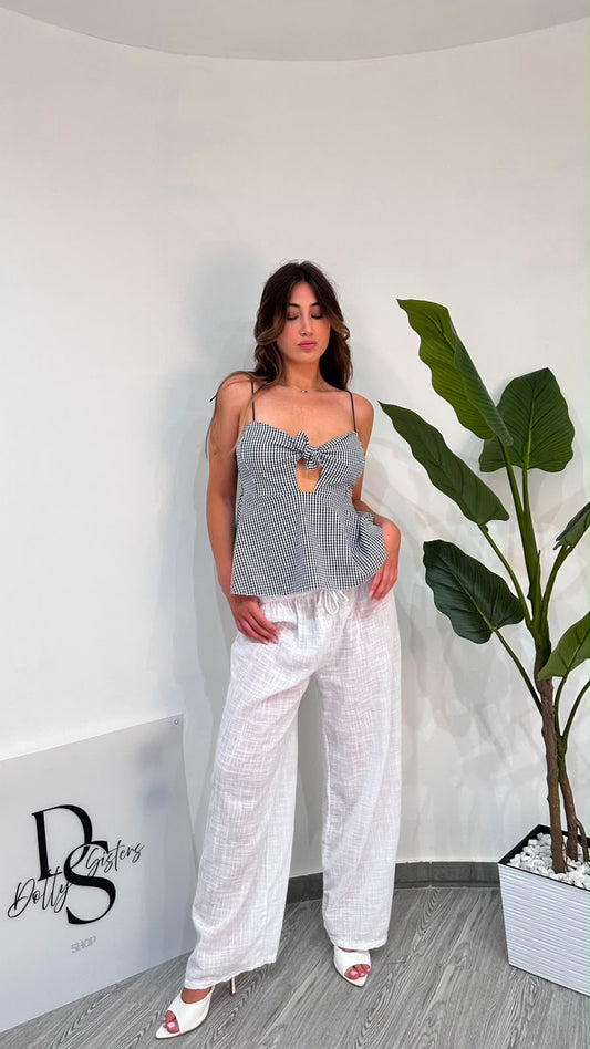 PANTALONE LINO WHITE