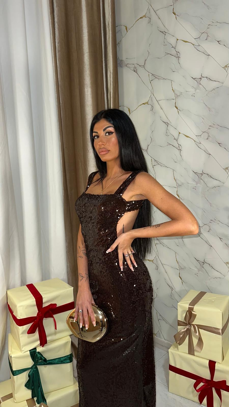 DRESS NEW YEARS BROWN
