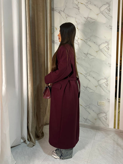 CAPPOTTO OVER LANA COTTA BORDEAUX