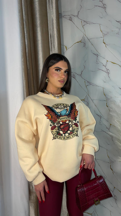 MAXI FELPA METAL CREMA