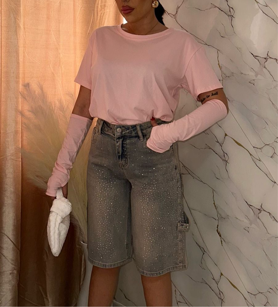 BERMUDA CARGO DENIM SHINE