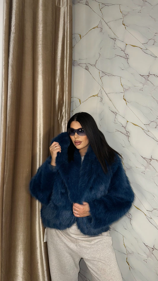 ECOFUR SNOW CON CAPPUCCIO BLUE