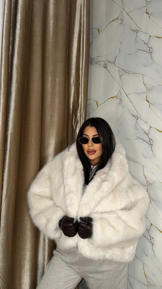 ECOFUR SNOW CON CAPPUCCIO WHITE