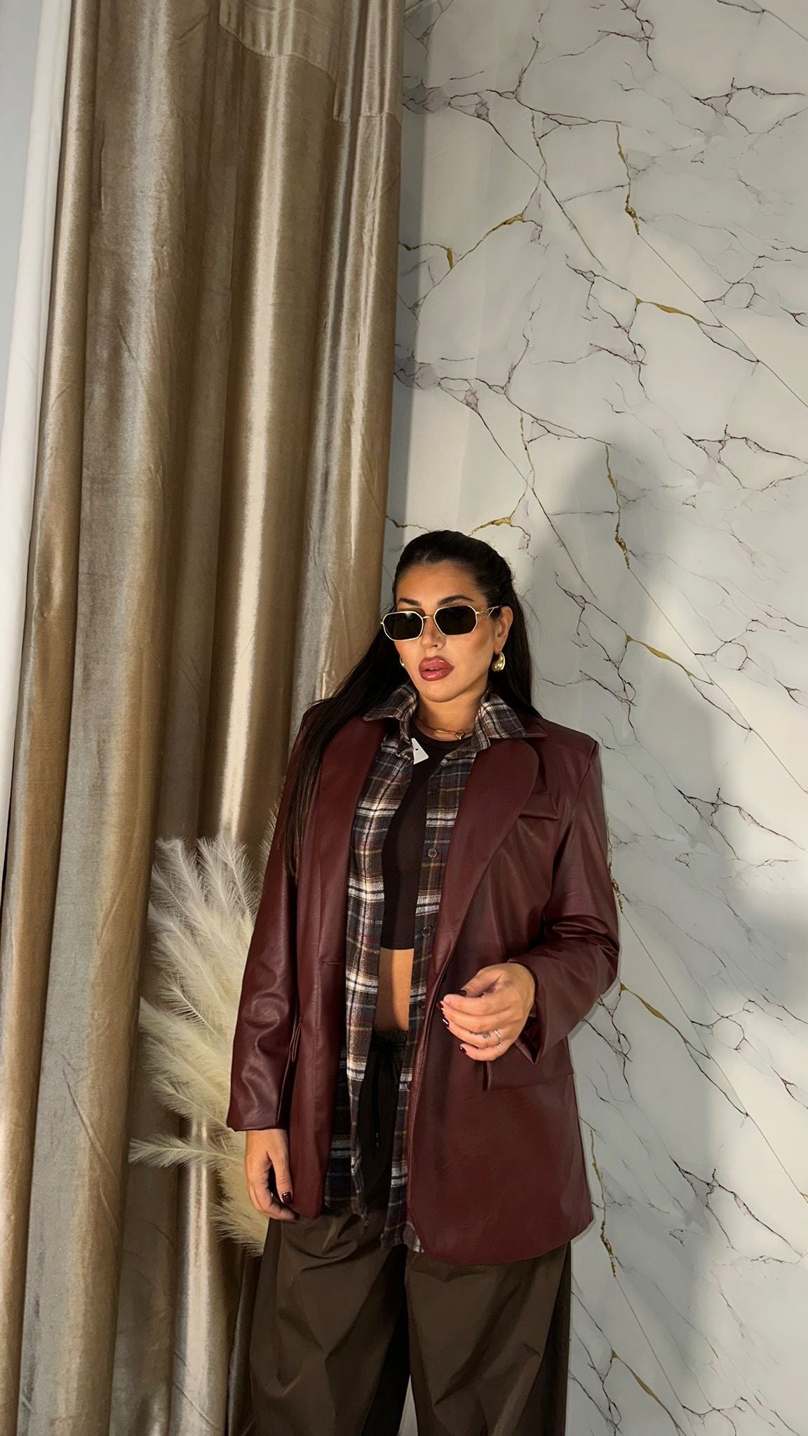 BLAZER ECOPELLE BORDEAUX