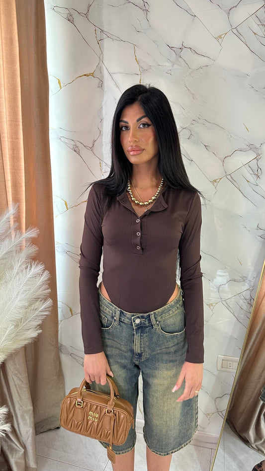 BODY COSTINE BOTTON CHOCOLATE