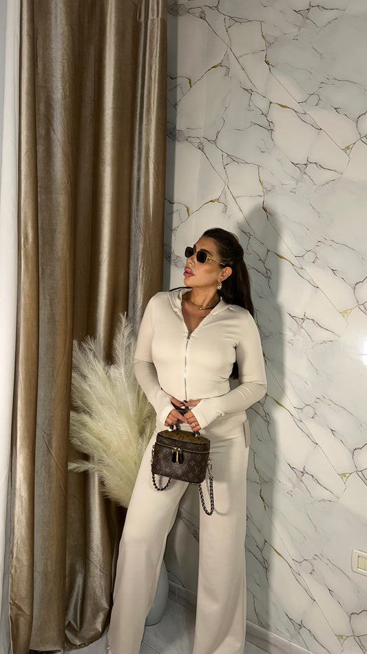 COORDINATO TUTA SKIM ECRÙ