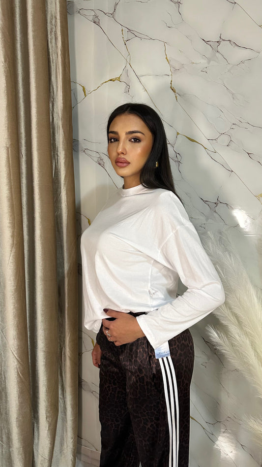 MAGLIA OVER CON SPALLINE WHITE