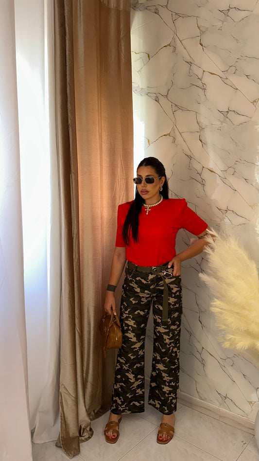 PANTALONI CARGO MIMETICO