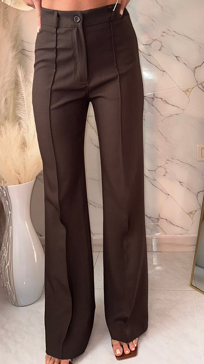PANTALONI PERFECT FIT BROWN