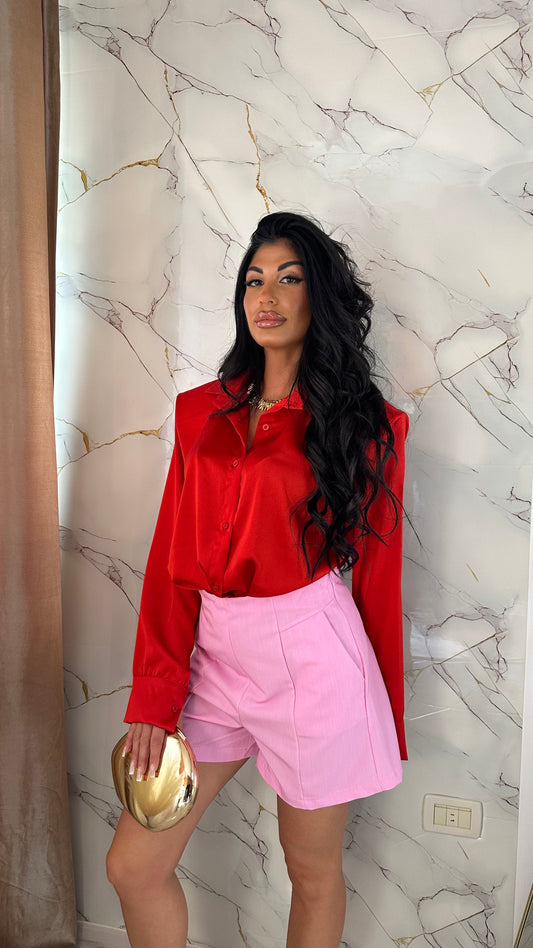 CAMICIA SATEN SPALLINE RED
