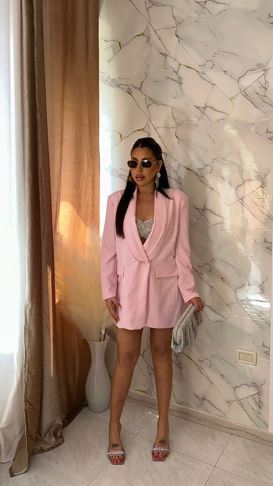 BLAZER DRESS ROSA PASTELLO