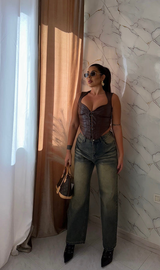 BUSTINO ECOPELLE BROWN