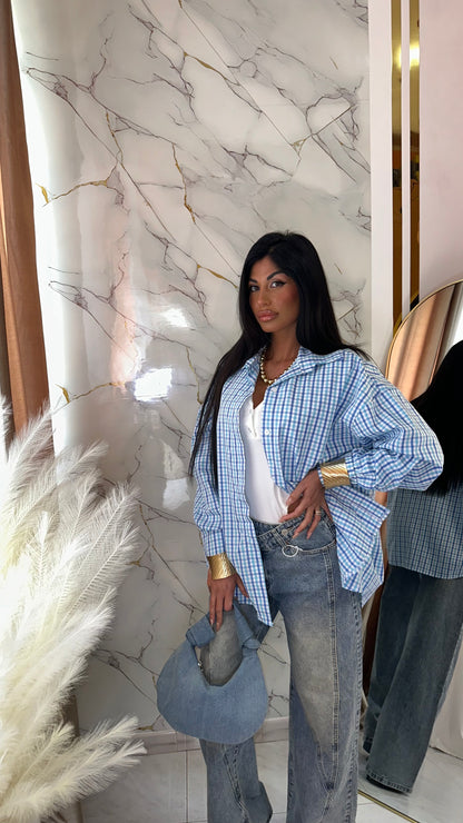 CAMICIA COTONE OLTREMARE