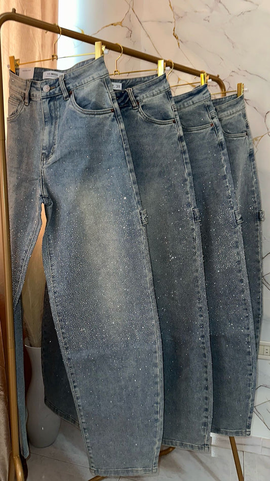 DENIM WIDE BALLON SHINE