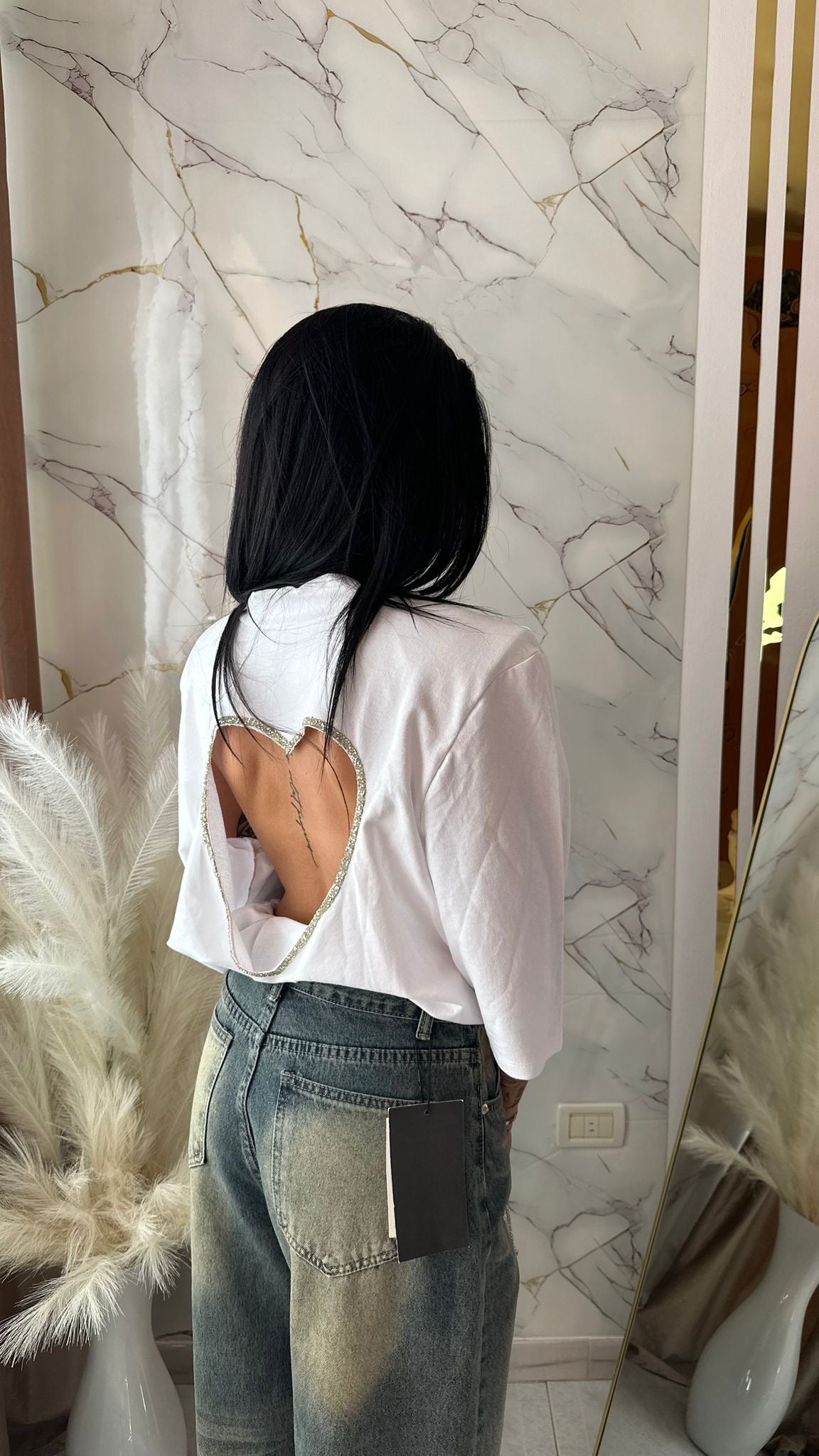 MAXI SHIRT HEART WHITE
