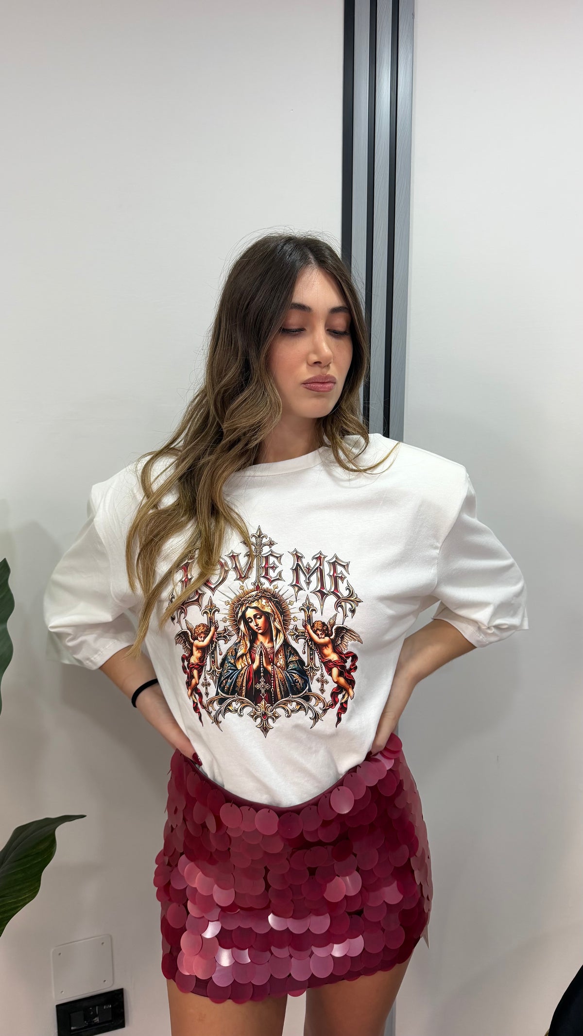 T-SHIRT SACRA LOVE ME WHITE