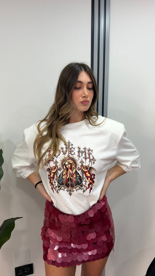 T-SHIRT SACRA LOVE ME WHITE