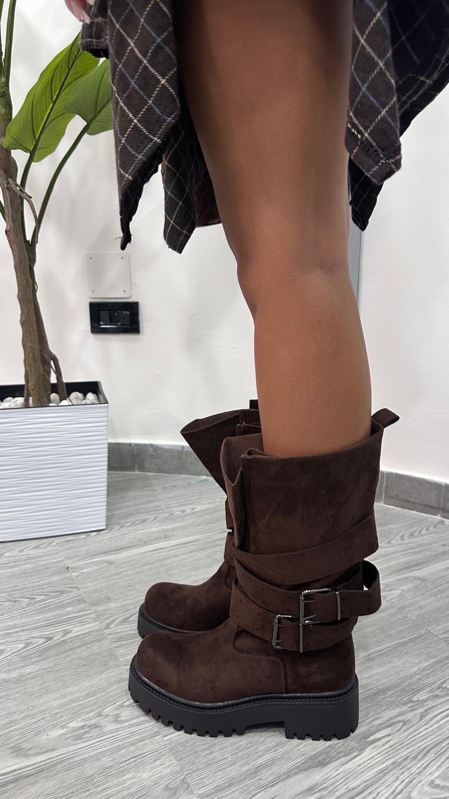 STIVALE CAMOSCIO WOMAN MARRONE