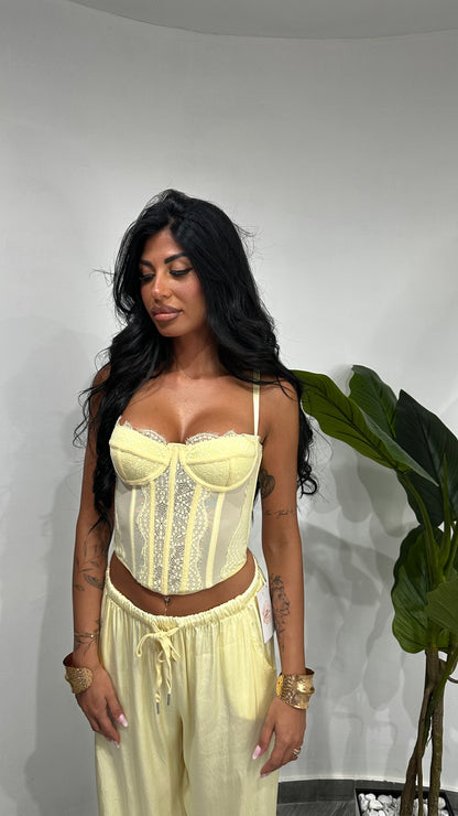 BUSTIER LINGERIE LIGHT YELLOW