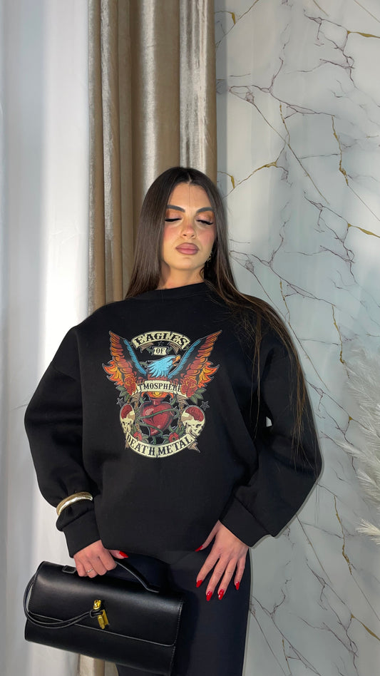 MAXI FELPA METAL BLACK