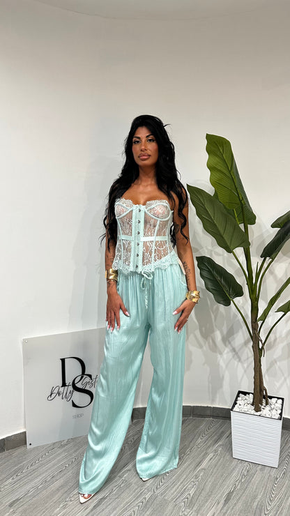 BUSTIER PIZZO ACQUAMARINA