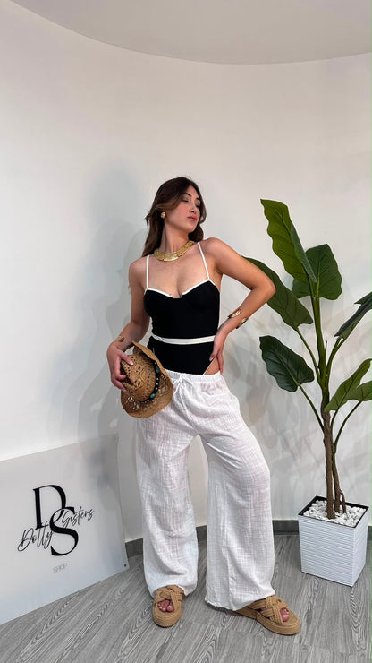 PANTALONE LINO WHITE