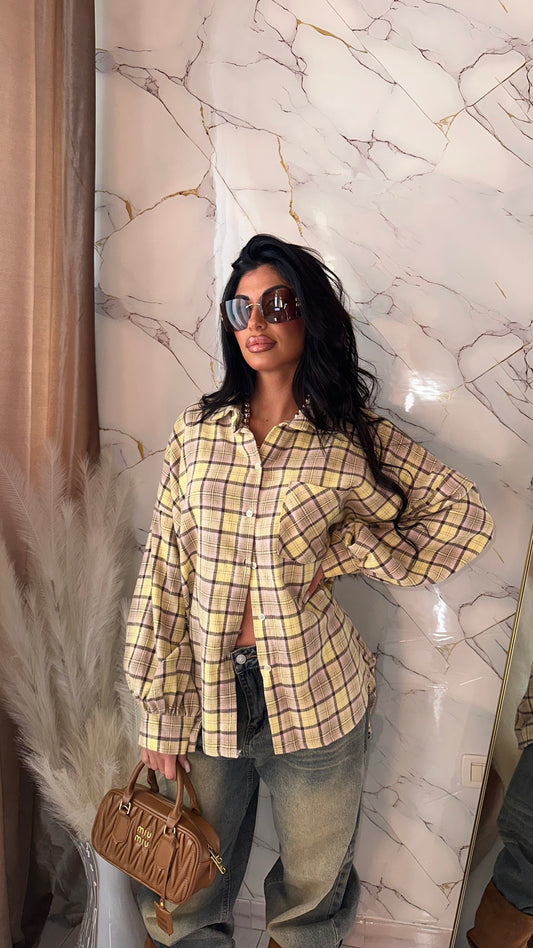 CAMICIA QUADRI YELLOW