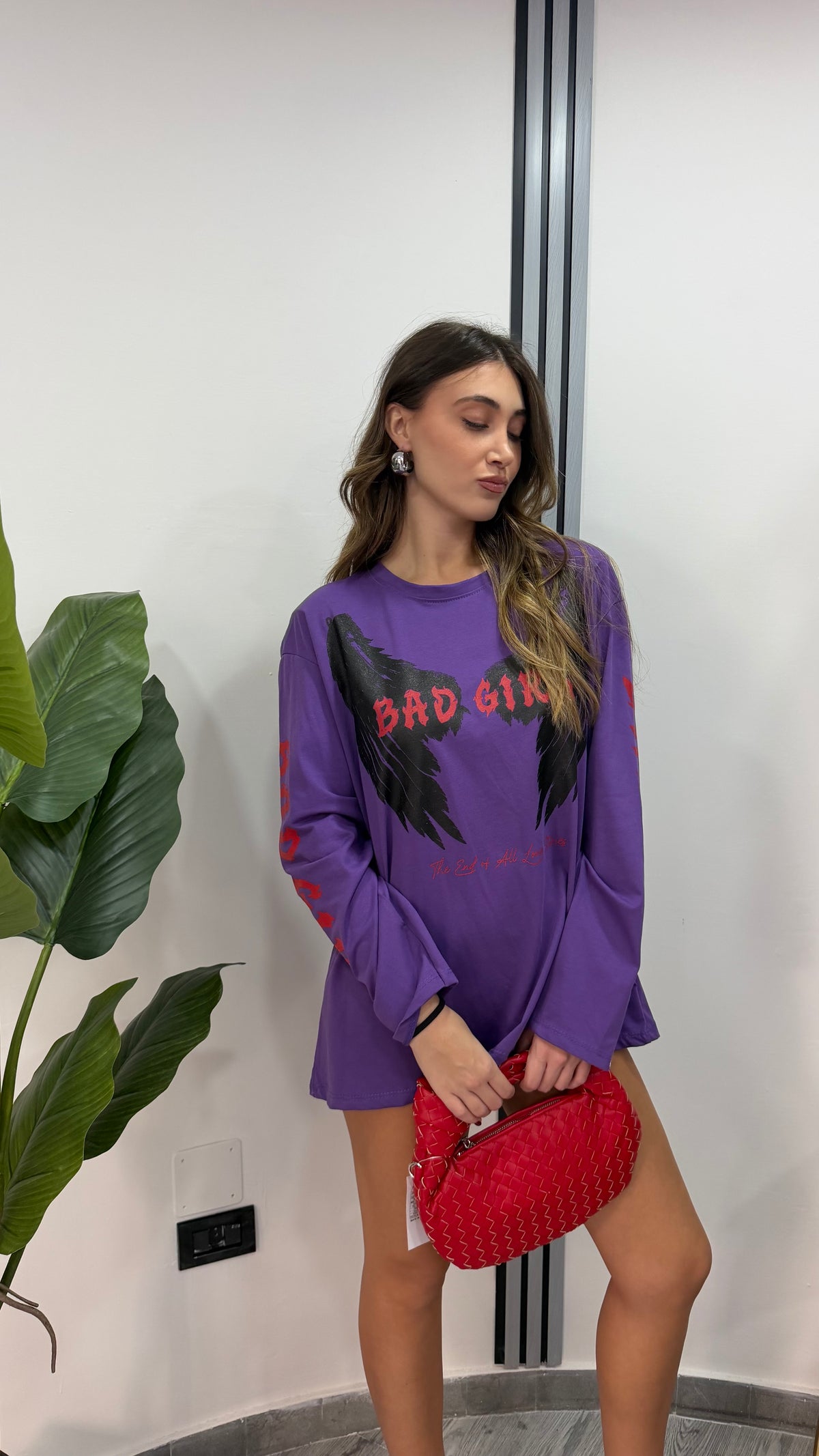 LONG SLEEWE BAD GIRL PURPLE