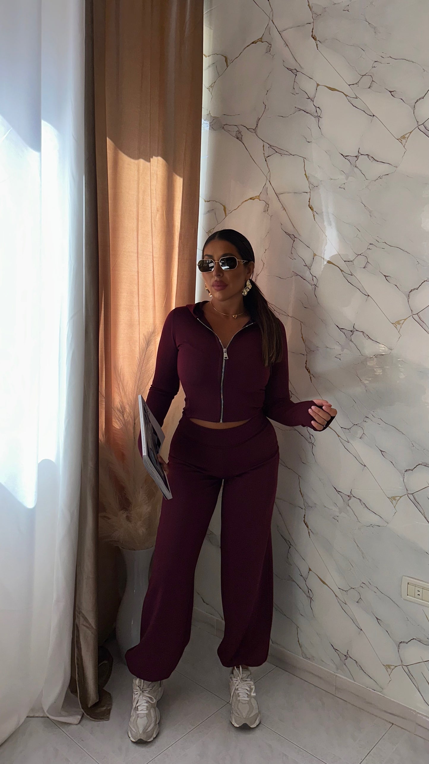 COORDINATO SPORT SELENE BORDEAUX