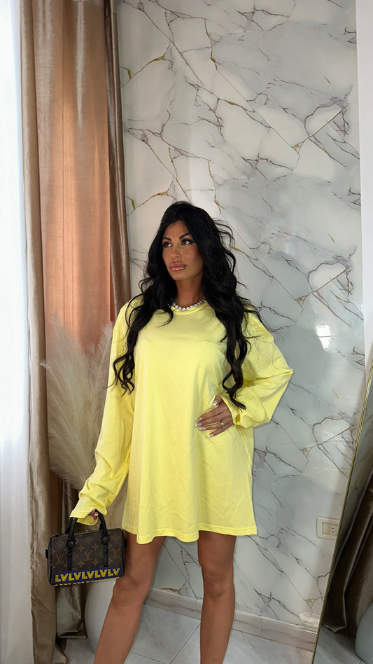 MAGLIA OVER CON SPALLINE JUST YELLOW