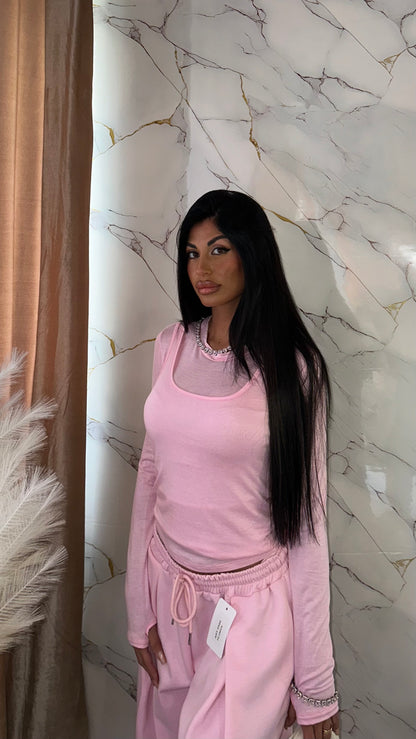 SHIRT+CANOTTA GRACE 2 IN 1 PINK