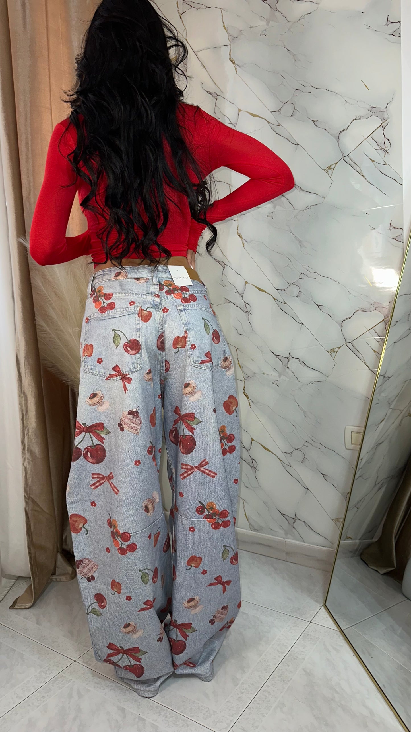 DENIM SUPER BALLON CHERRY
