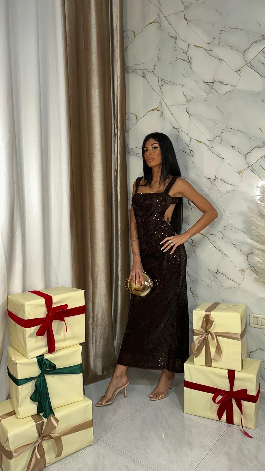 DRESS NEW YEARS BROWN