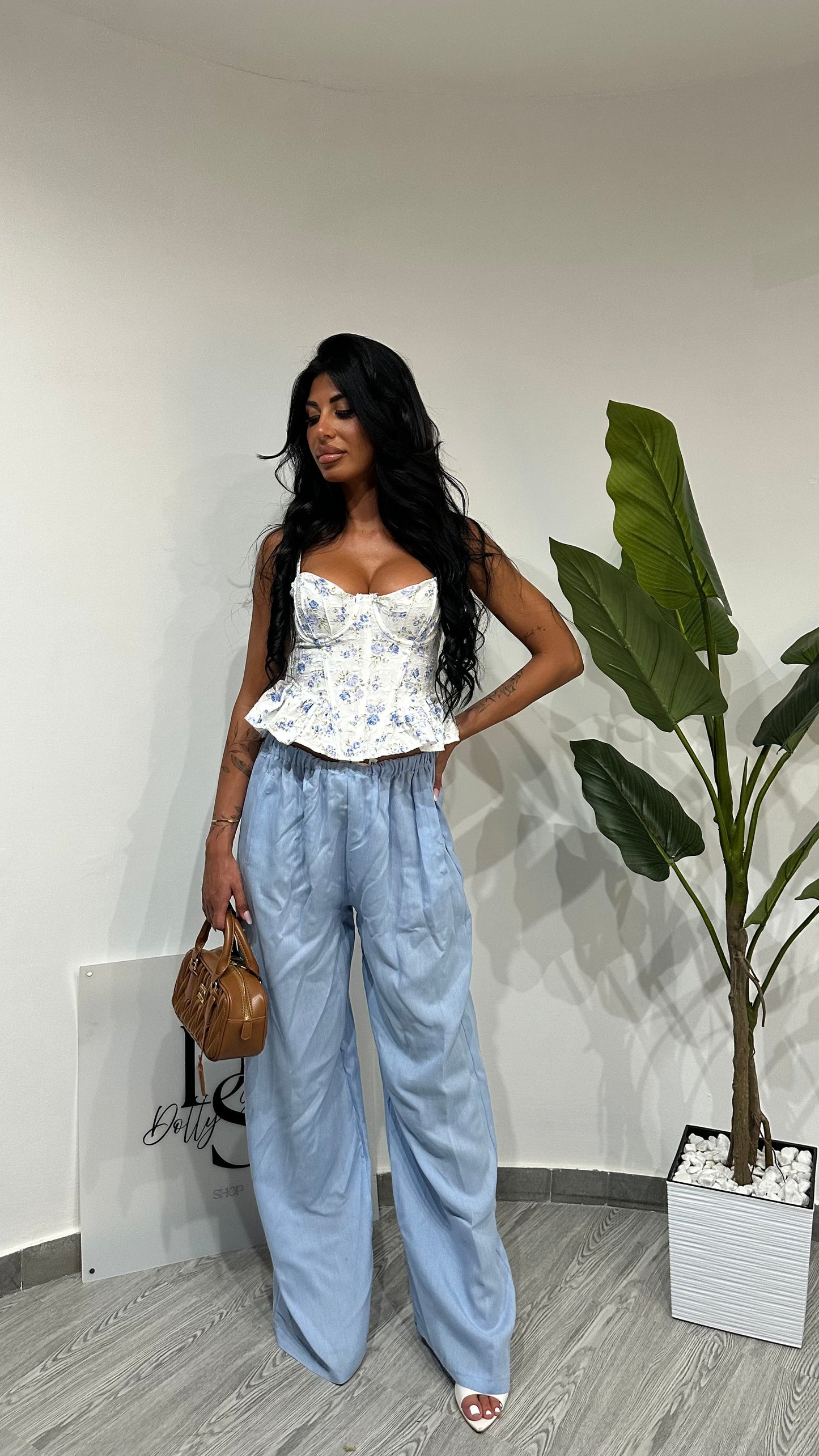PANTALONI LINO ARABIC POLVERE