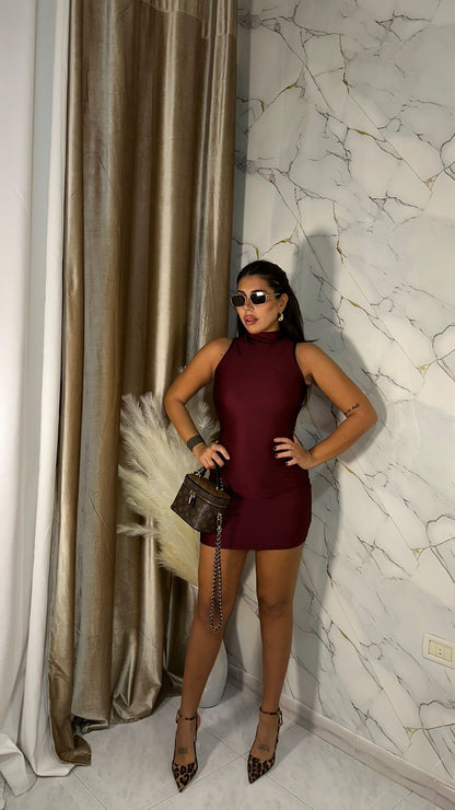 MINI DRESS DOLLY BORDEAUX