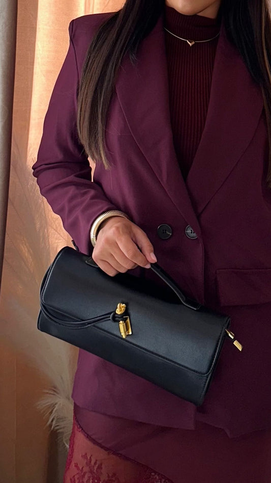 BAGUETTE ECOPELLE BLACK