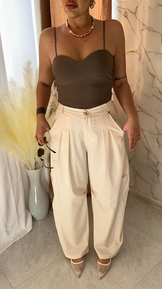 PANTALONE BALLON ECRÙ
